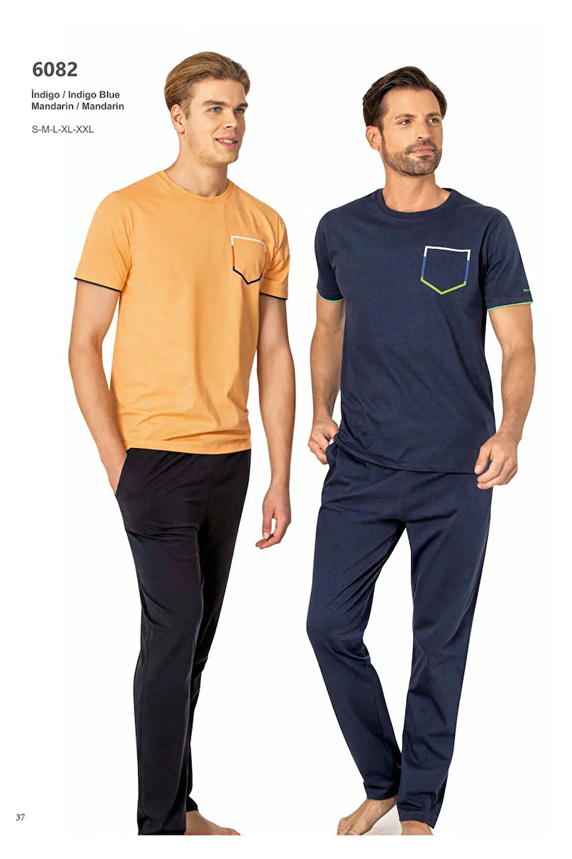 Erkek Yazlık Yeni Sezon Pamuklu Günlük Penye Kısakol Pijama Takım  6082