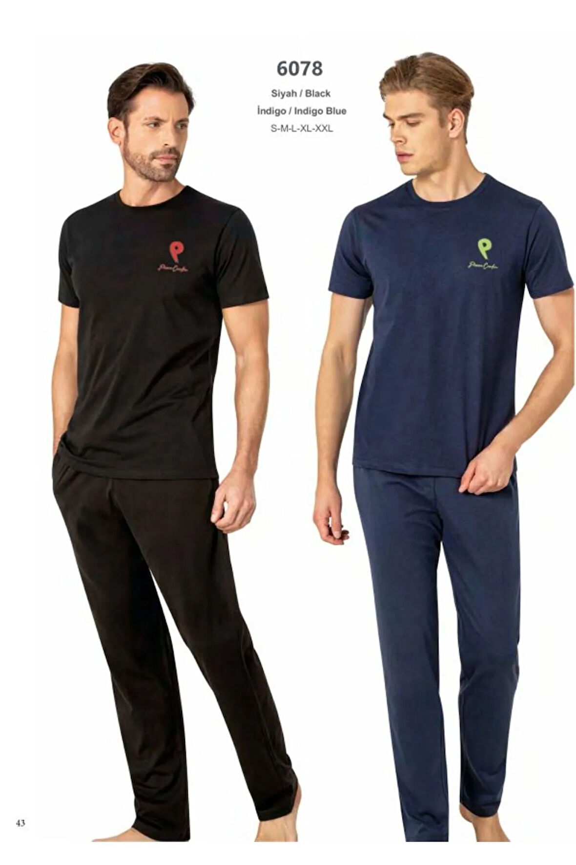 Erkek Yazlık Yeni Sezon Pamuklu Günlük Penye Kısakol Pijama Takım  6078