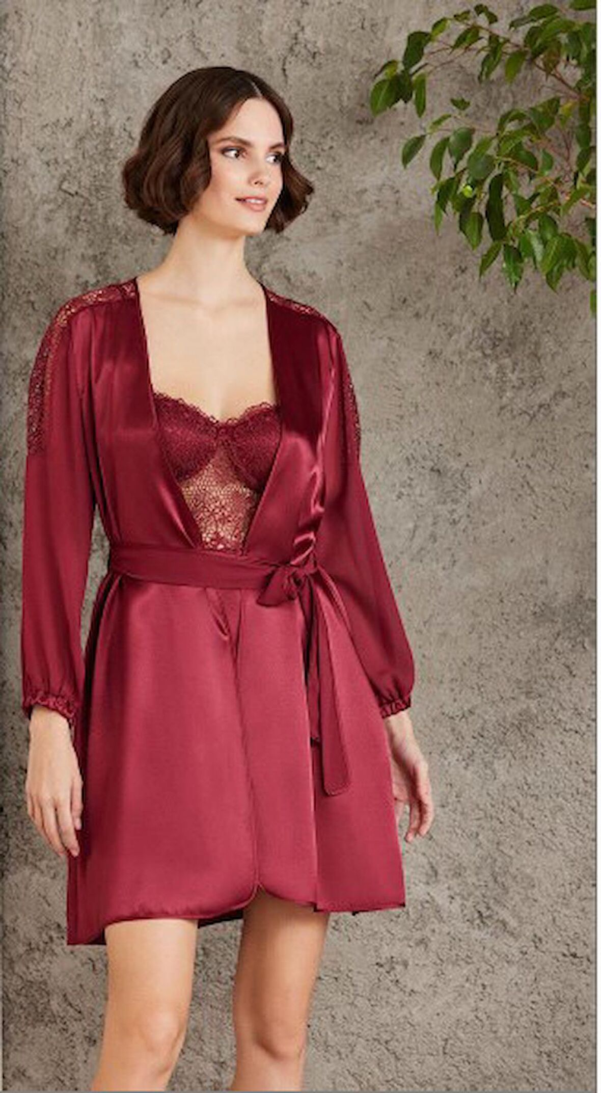 Saten Gecelik Sabahlık Pijama Takım Şort Takım 6'lı Gelin Çeyiz Seti