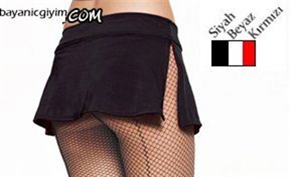 TSec03124 Derin Yırtmaçlı Mikro Etek