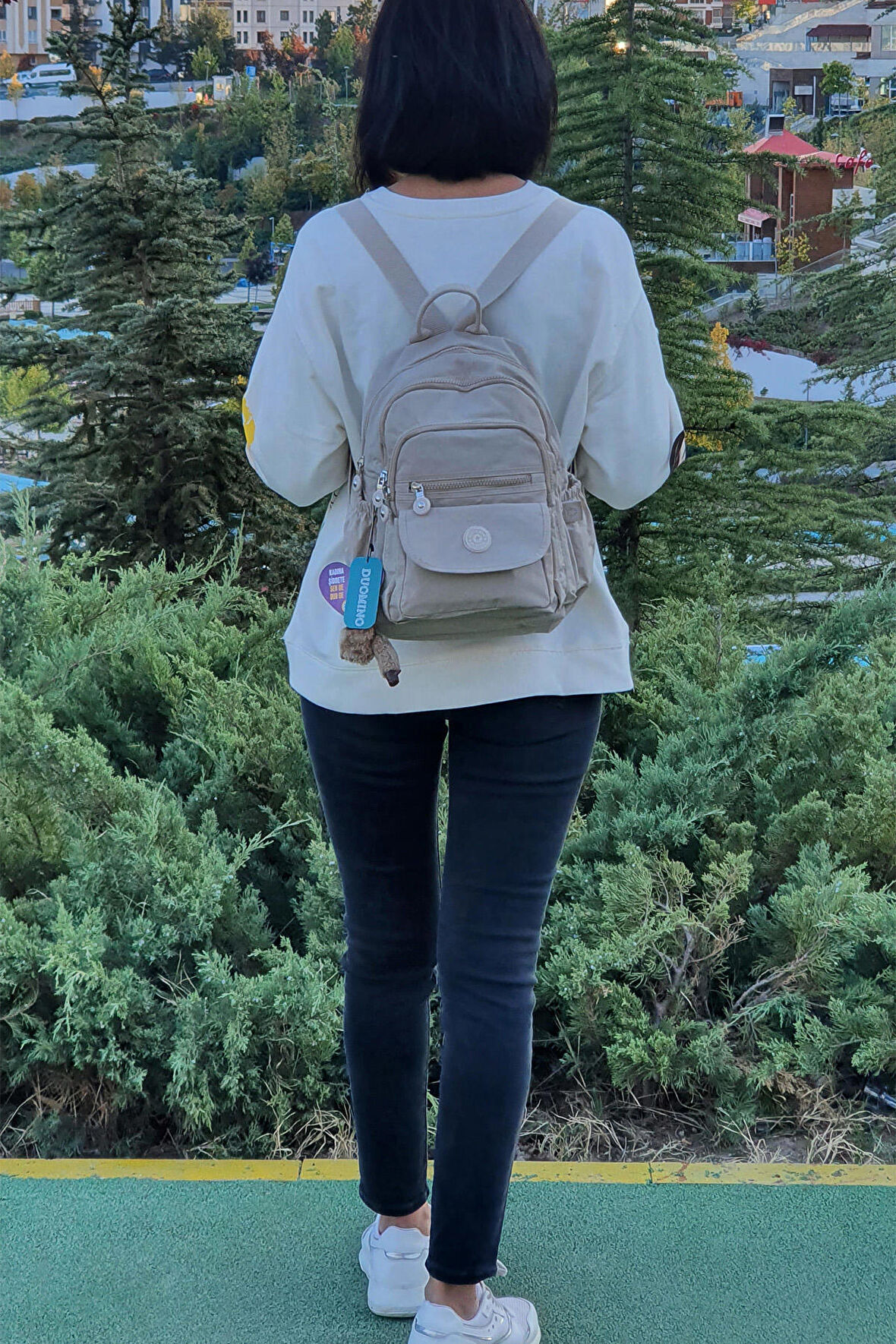 NEMO BAGS Unisex Bej Sırt Çantası 12'' İnç Günlük Kullanım Klinkır Suya Dayanıklı Sırt Çantası/ Tablet Bölmeli/ Spor Çantası Kılinkır 30x25x13cm