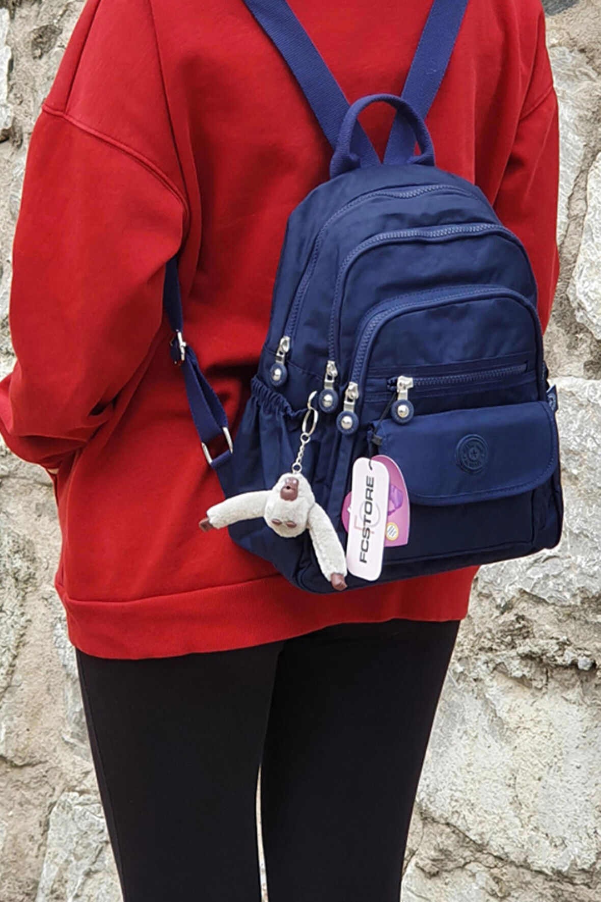 NEMO BAGS Unisex Lacivert Sırt Çantası 12'' İnç Günlük Kullanım Klinkır Suya Dayanıklı Sırt Çantası/ Tablet Bölmeli/ Spor Çantası Kılinkır 30x25x13cm
