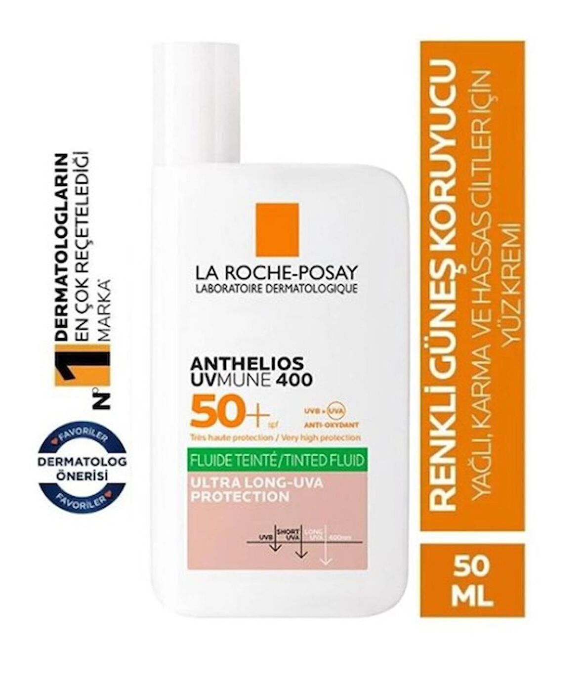 La Roche Posay Anthelios Uvmune 400 Fluide Oil Control Tinted SPF50+ 50 ml