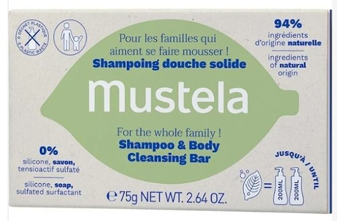 Mustela Şampuan & Vücut Temizleme Barı 75 gr