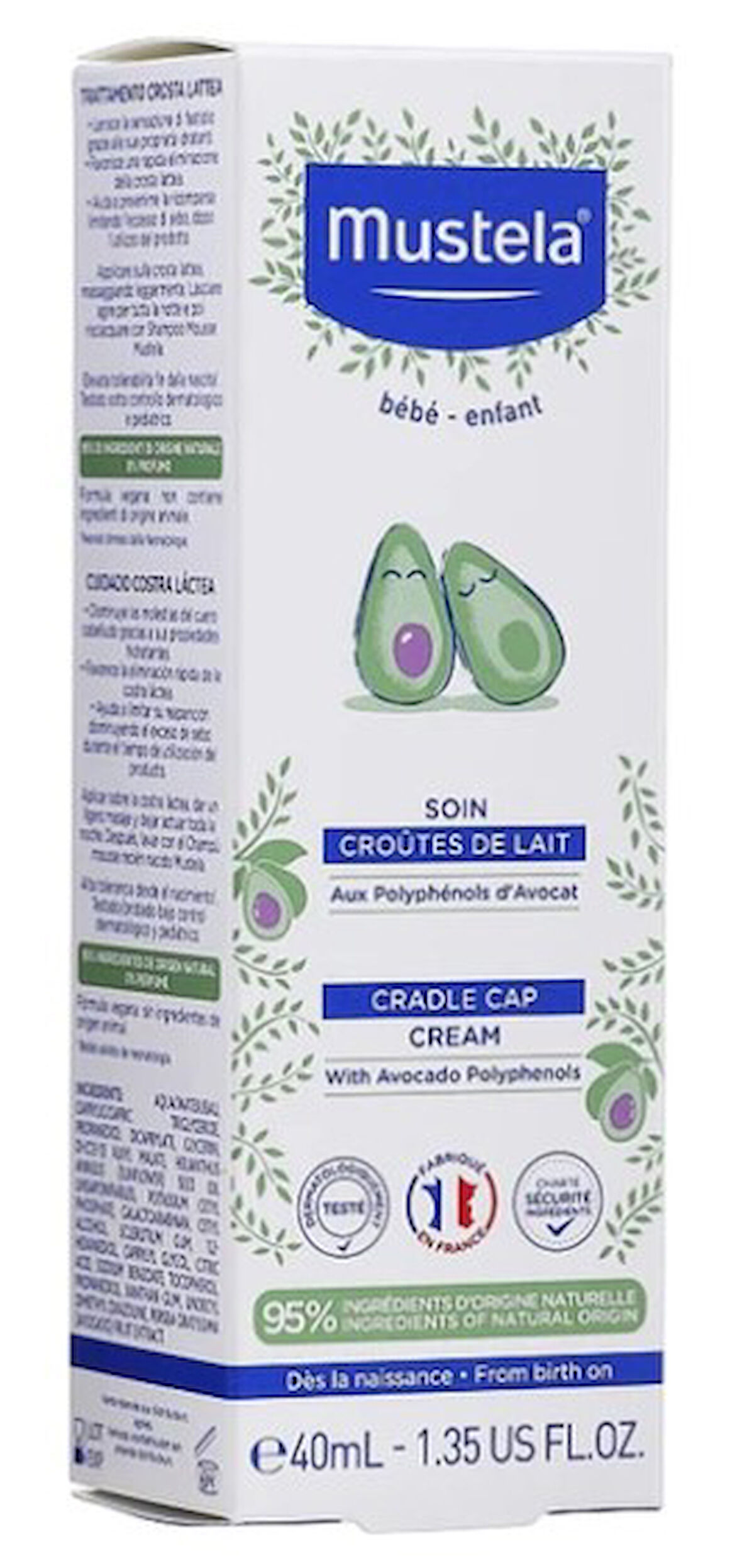 Mustela Cradle Cap Cream Saç Pullanmalarına Karşı Bakım Kremi 40 ml