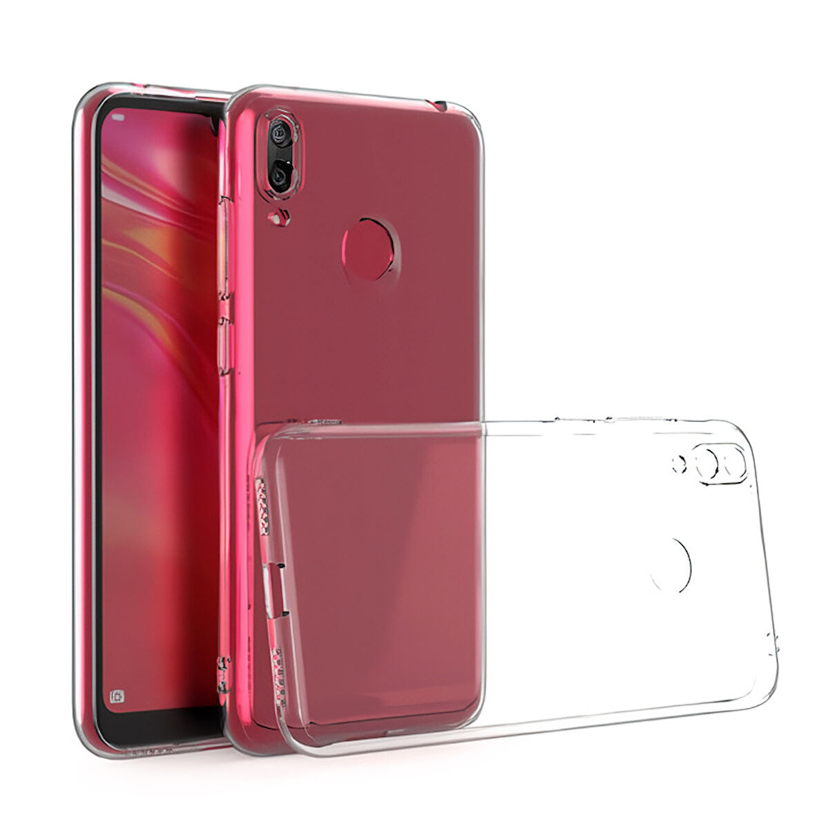 Huawei Y7 2019 Uyumlu Esnek Yumuşak Şeffaf Silikon Kılıf