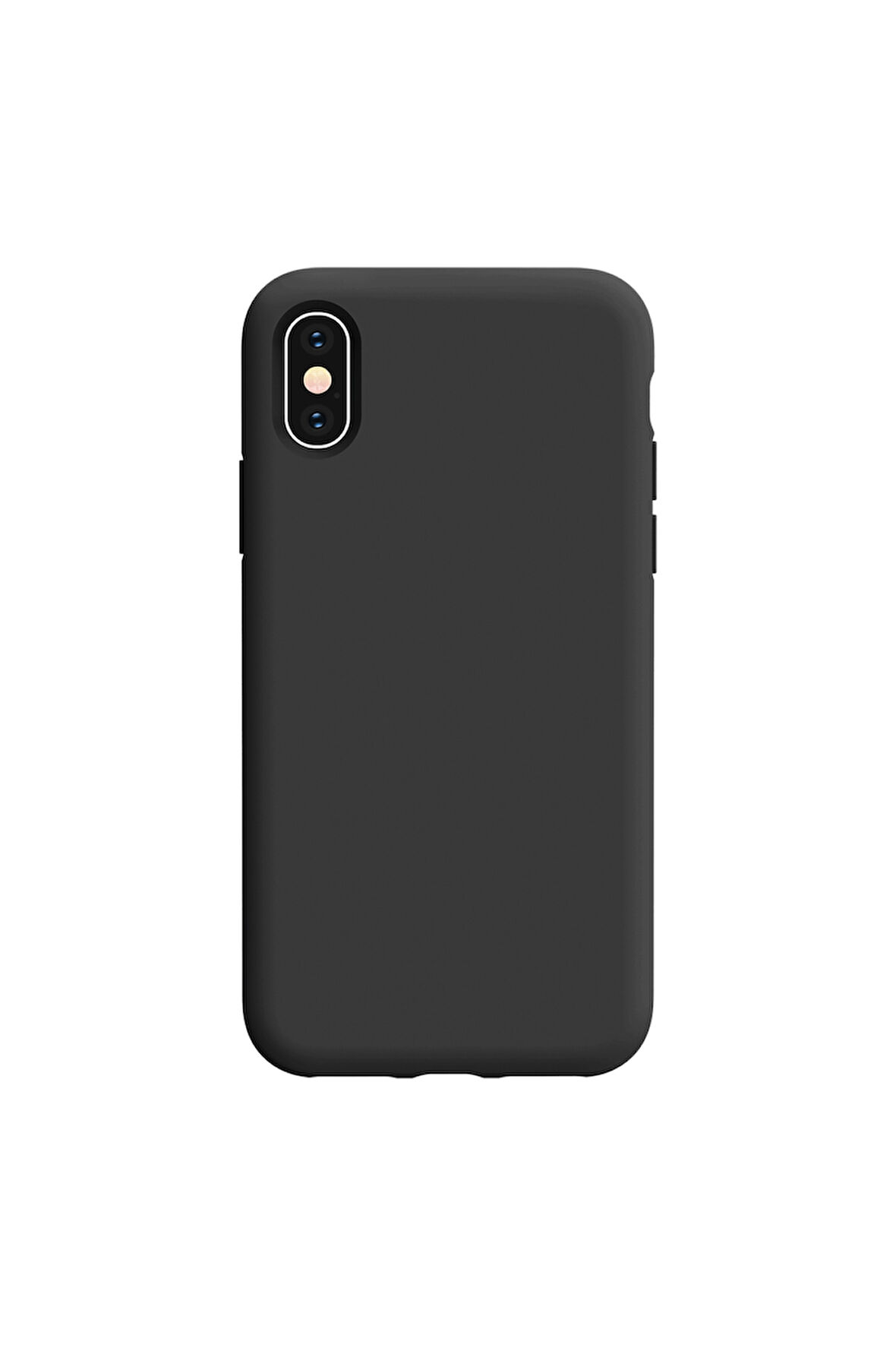 iphone X ve Xs Uyumlu Premium Lansman Liquid Silikon Kılıf İçi Kadife-Siyah