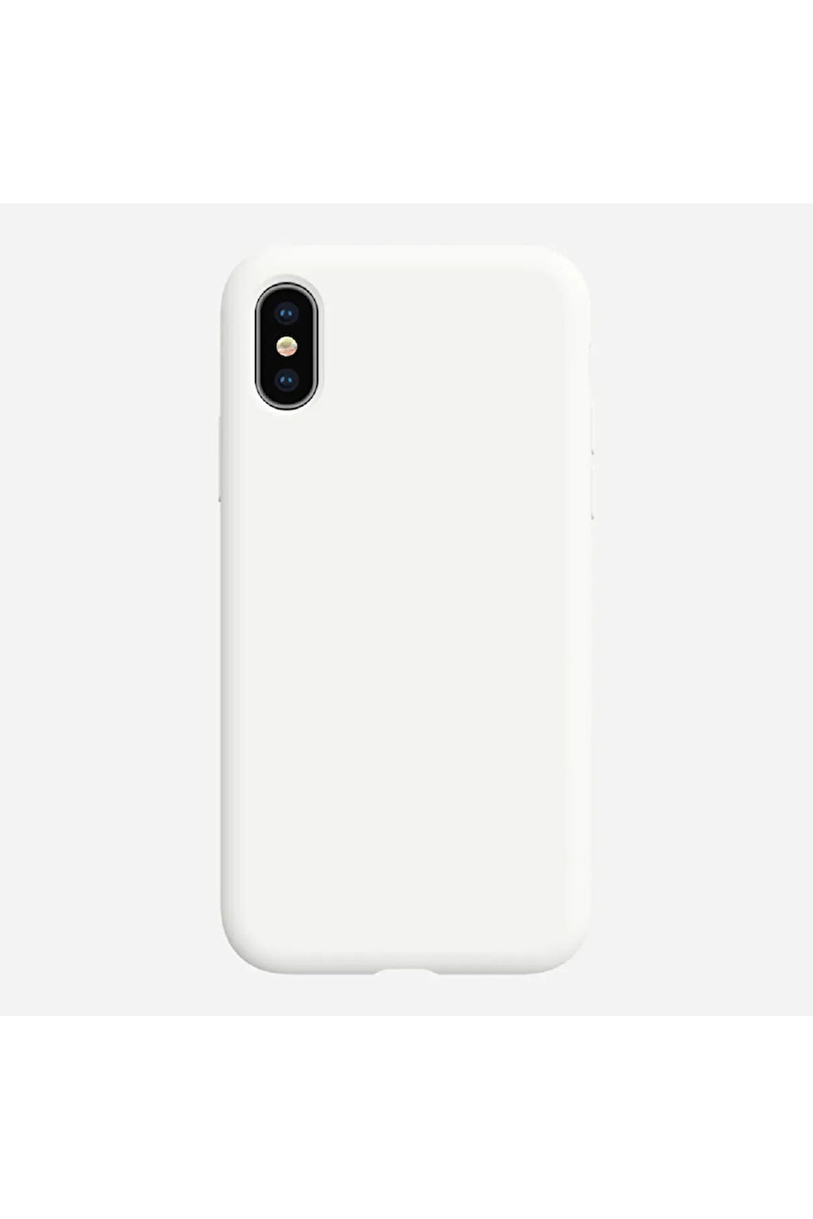 iphone X ve Xs Uyumlu Premium Lansman Liquid Silikon Kılıf İçi Kadife-Beyaz