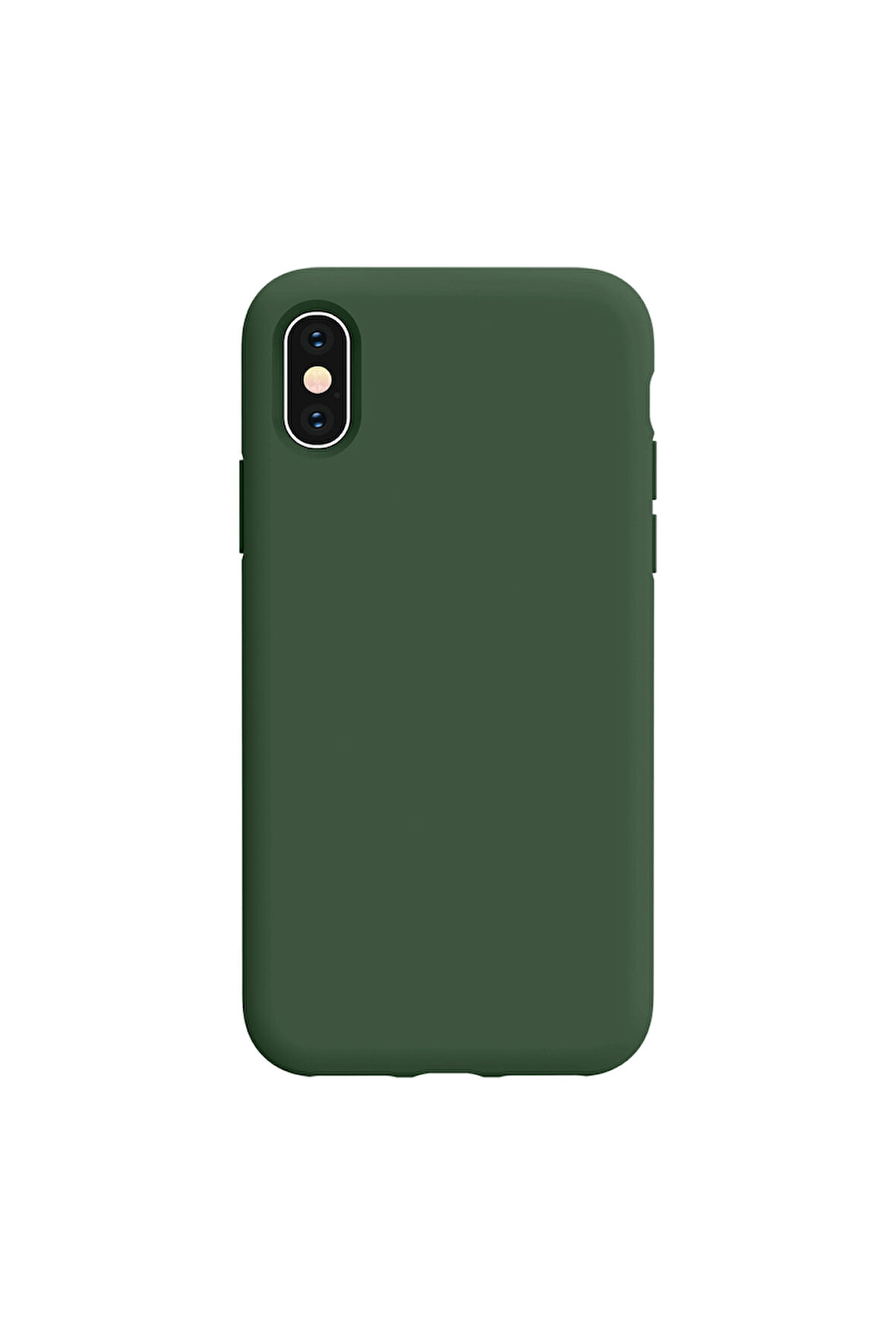 iphone X ve Xs Uyumlu Premium Lansman Liquid Silikon Kılıf İçi Kadife-Yeşil