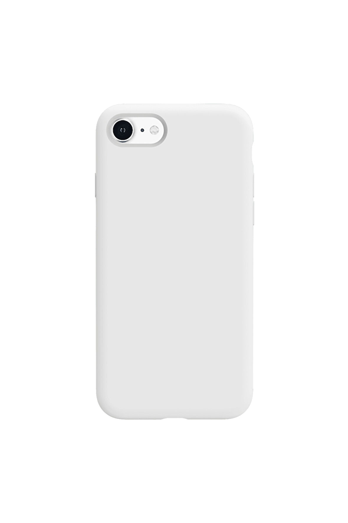 iphone 7-8-Se 2020 Uyumlu Premium Lansman Liquid Silikon Kılıf İçi Kadife-Beyaz