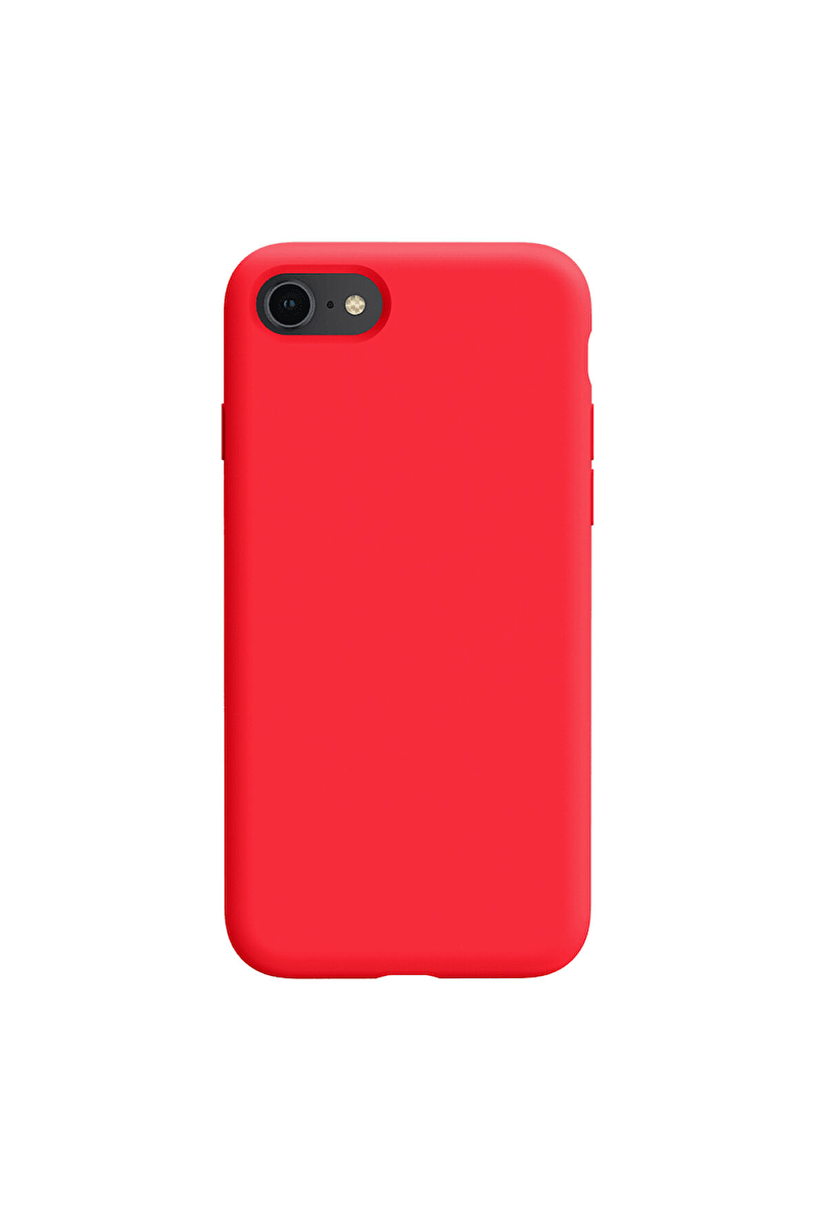 iphone 7-8-Se 2020 Uyumlu Premium Lansman Liquid Silikon Kılıf İçi Kadife-Kırmızı