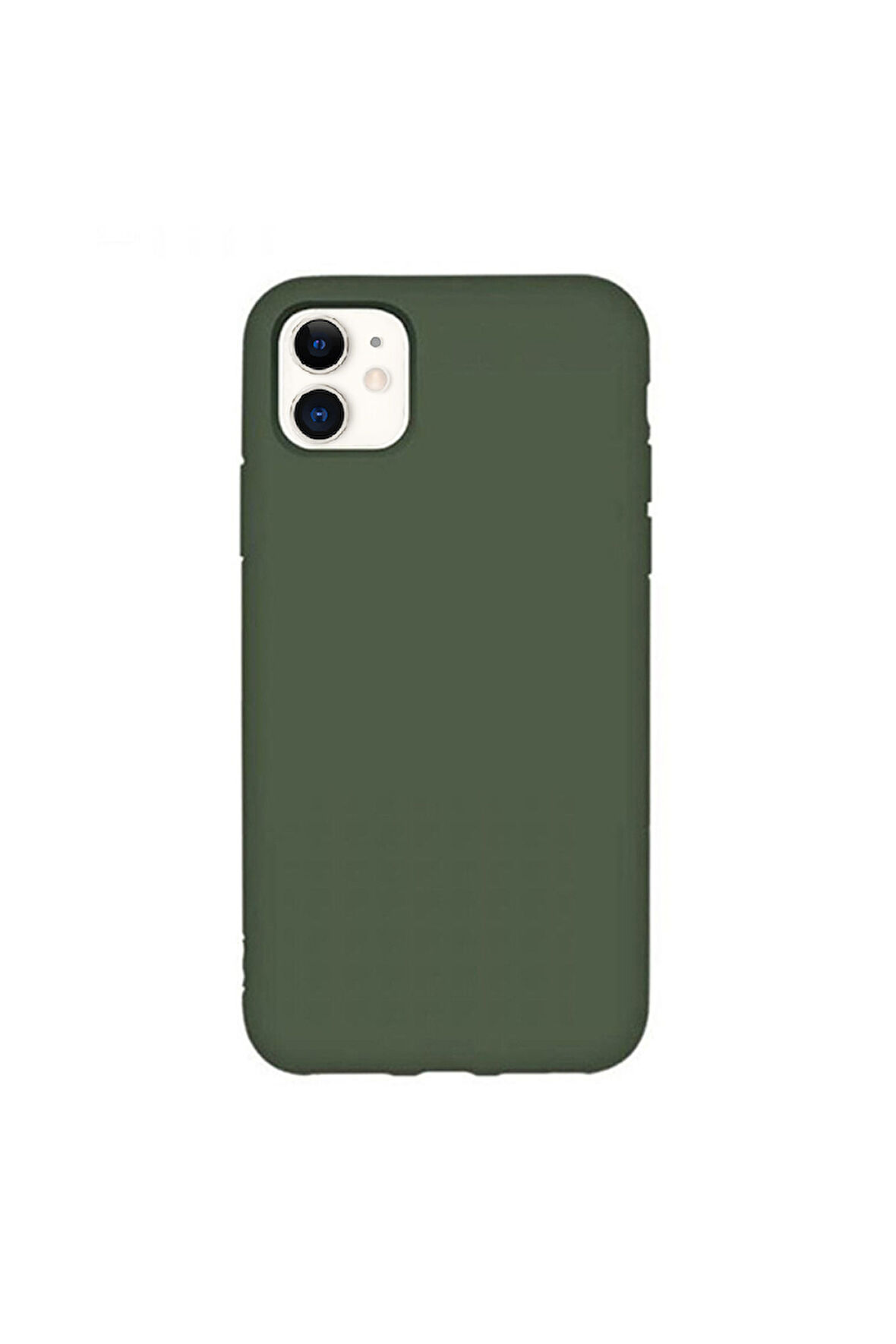 iphone 11 Uyumlu Premium Lansman Liquid Silikon Kılıf İçi Kadife-Çam Yeşili