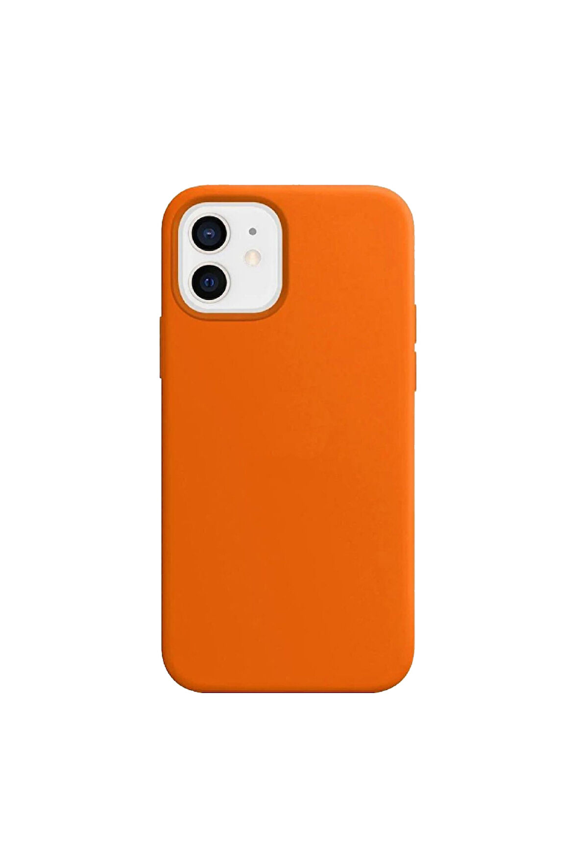 iphone 11 Uyumlu Premium Lansman Liquid Silikon Kılıf İçi Kadife-Turuncu