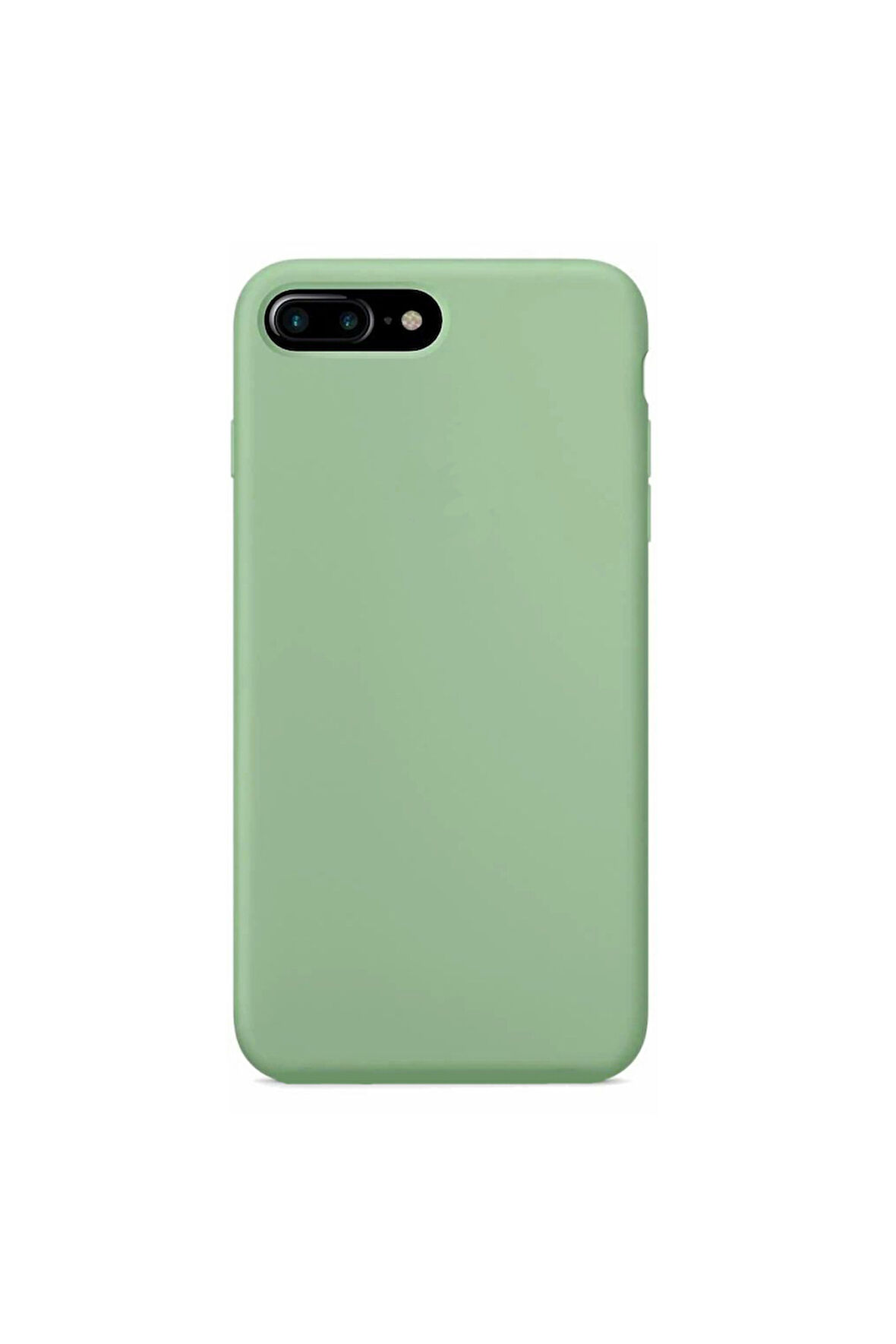 iphone 7 Plus/8 Plus Uyumlu Premium Lansman Liquid Silikon Kılıf İçi Kadife-Fıstık Yeşili