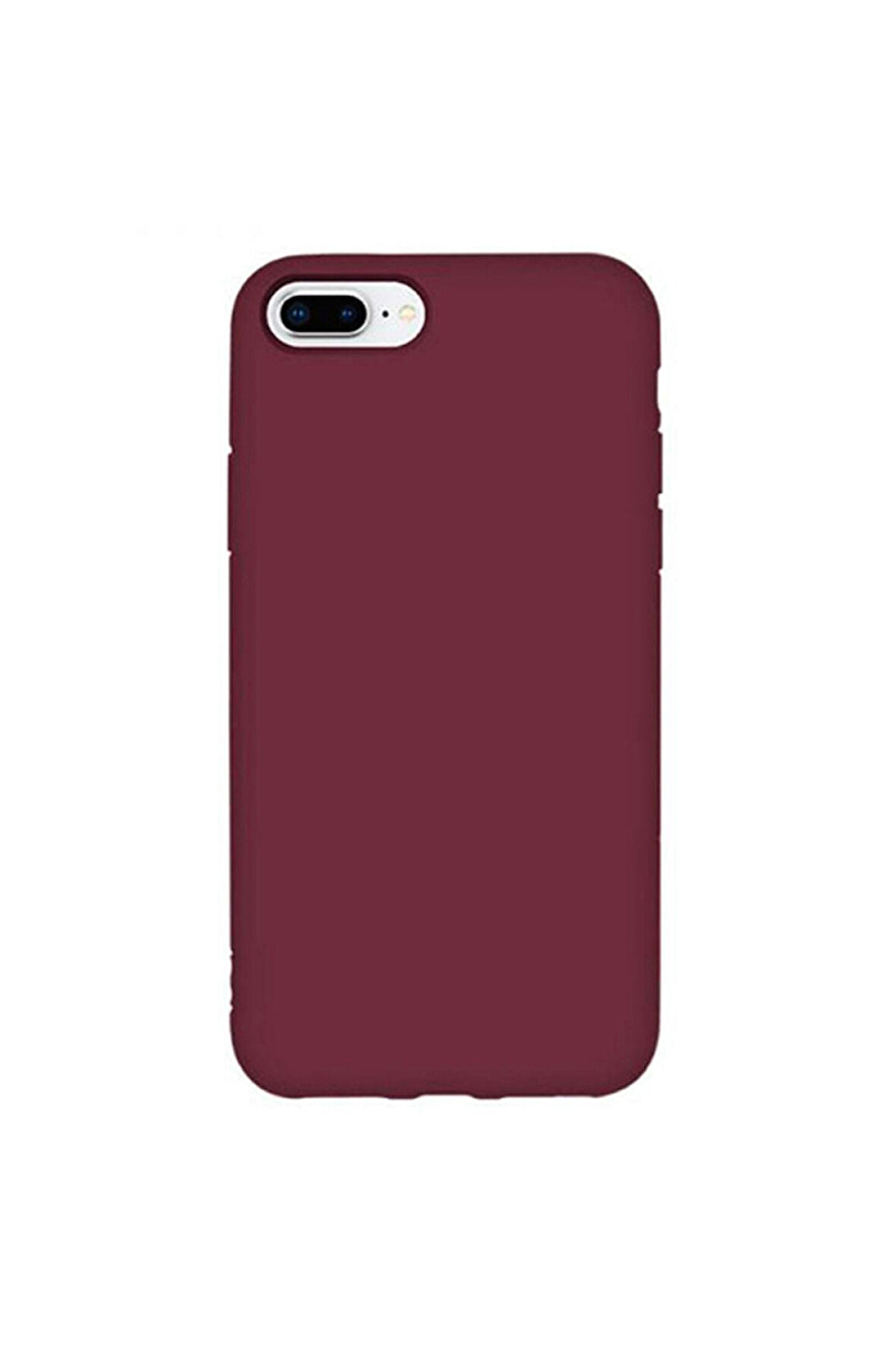 iphone 7 Plus/8 Plus Uyumlu Premium Lansman Liquid Silikon Kılıf İçi Kadife-Bordo