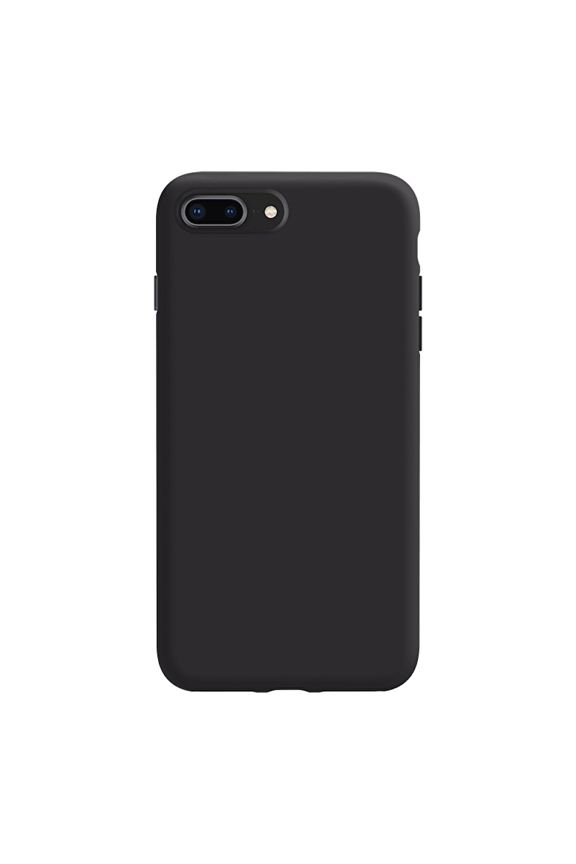 iphone 7 Plus/8 Plus Uyumlu Premium Lansman Liquid Silikon Kılıf İçi Kadife-Siyah
