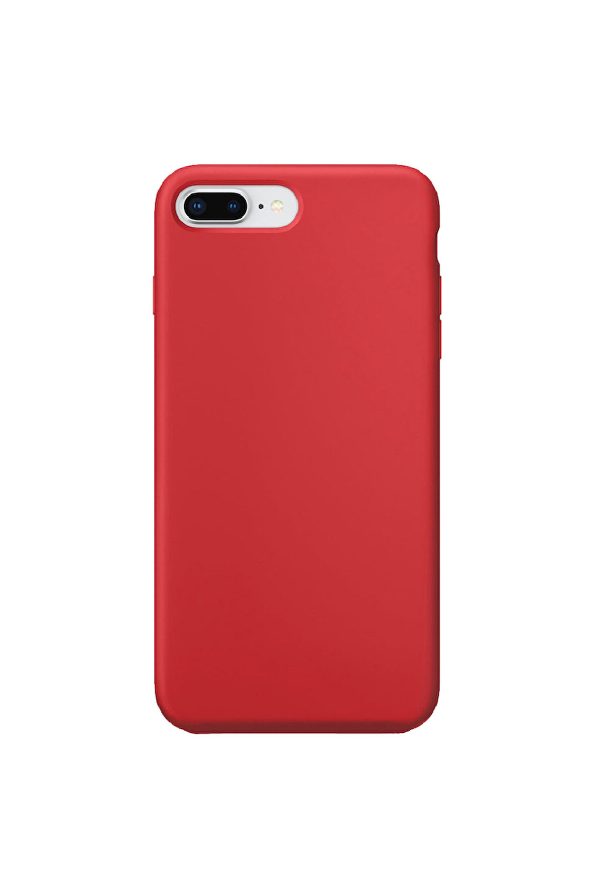 iphone 7 Plus/8 Plus Uyumlu Premium Lansman Liquid Silikon Kılıf İçi Kadife-Kırmızı