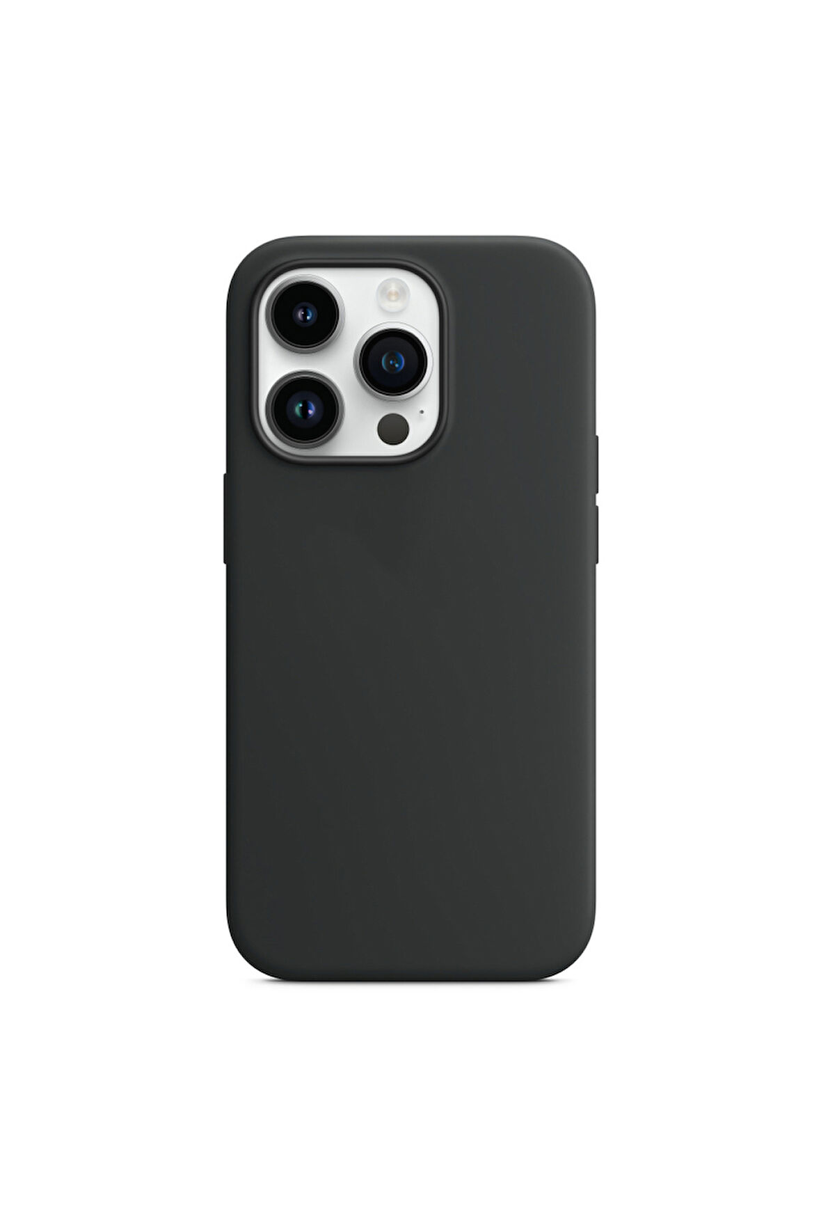 iphone 15 Pro Uyumlu Premium Lansman Liquid Silikon Kılıf İçi Kadife-Siyah