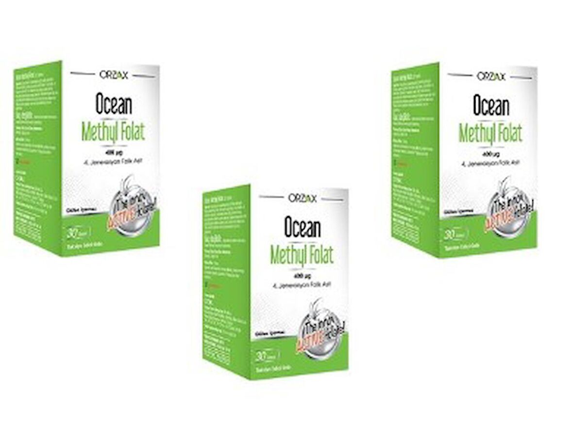 Ocean Methyl Folat 30 Tablet 3 Adet