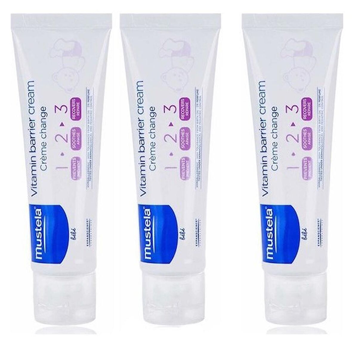 Mustela Vitamin Bariyer Pişik Önleyici Krem 100 ml 3 Adet