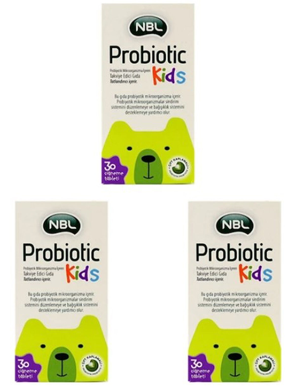 NBL Probiotic Kids 30 Çiğneme Tableti 3 Adet
