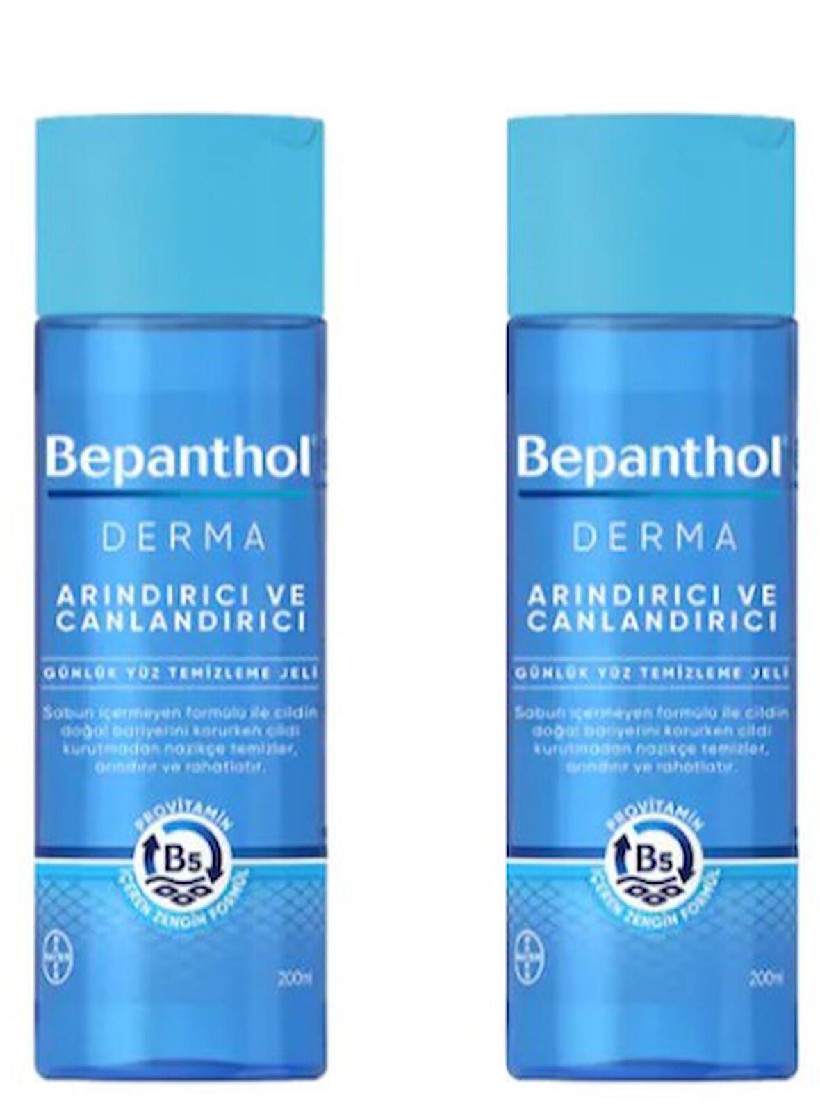 Bepanthol Derma Arındırıcı ve Canlandırıcı Yüz Temizleme Jeli 200 ml 2 Adet