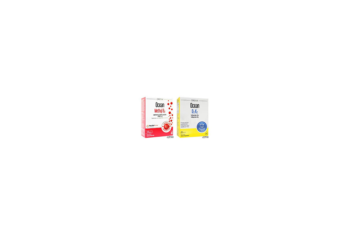 Ocean Methyl B12 Sprey 1000 mg 10 ml + Ocean D3k2 Damla 20 ml