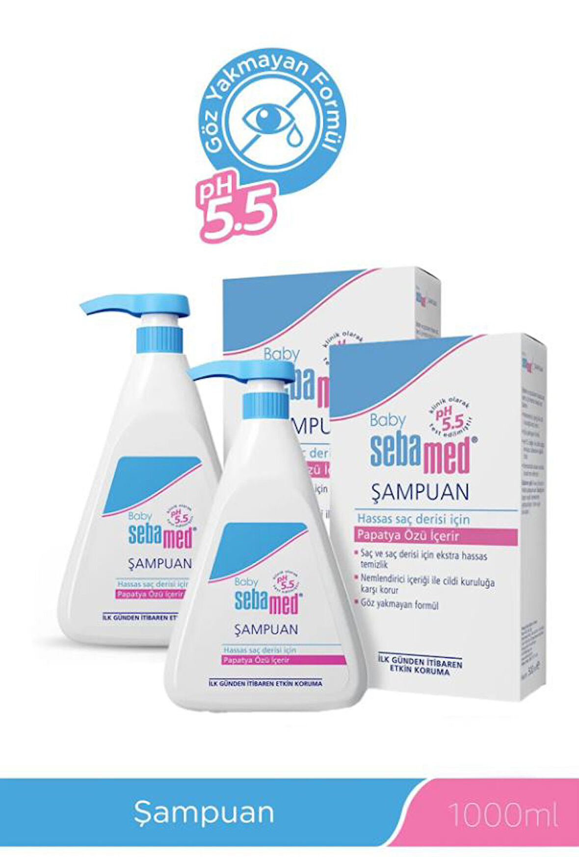 Sebamed Baby pH 5.5 Bebek Şampuanı - 500 ml X 2 Adet