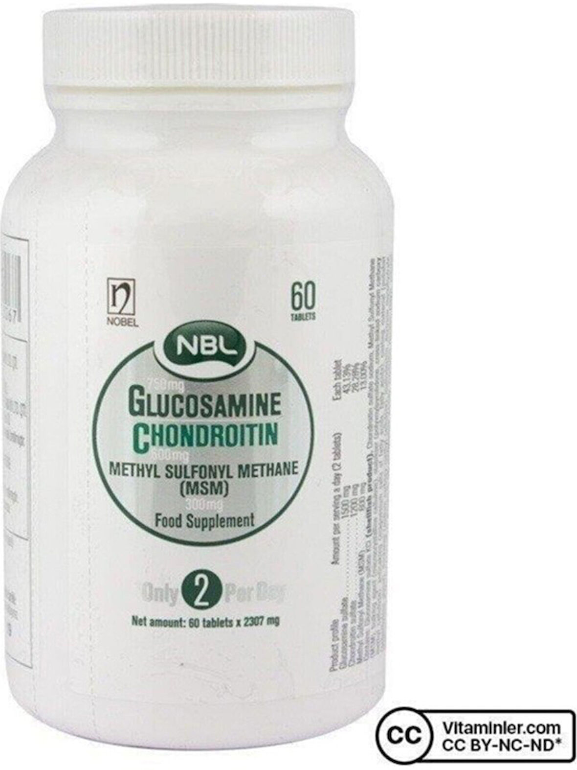 NBL Glukozamin Kondroitin Msm 60 Tablet 2 Adet