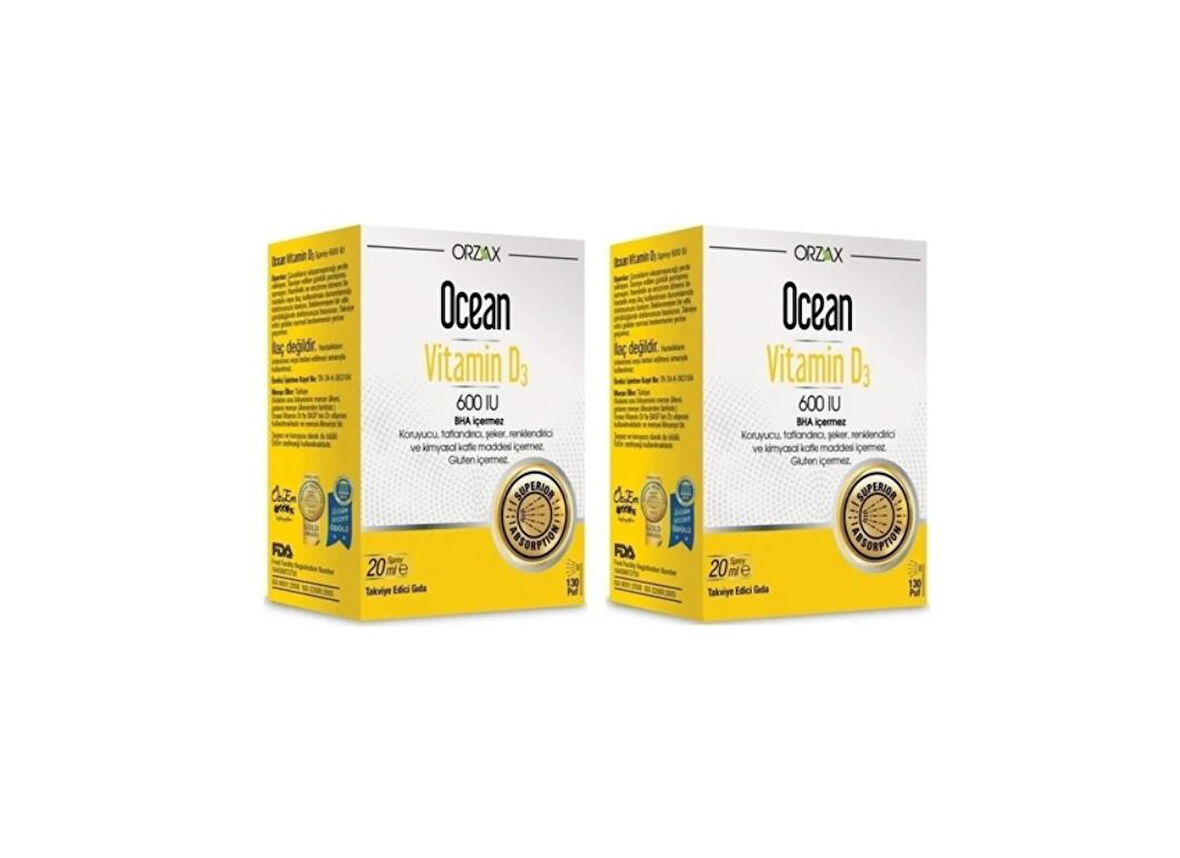Ocean 2'li Ocean Vitamin D3 600 Iu Spray 20ml