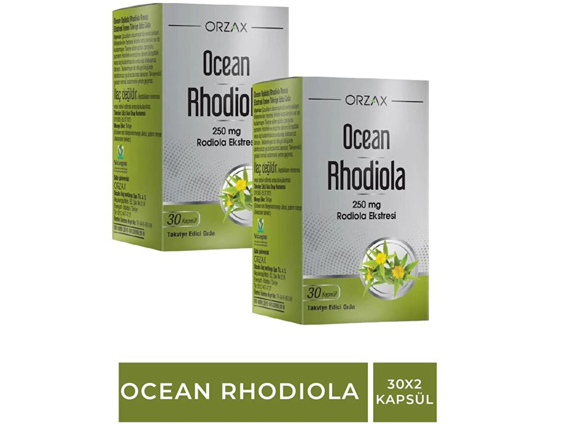 Ocean Rhodiola 250 Mg 30 Kapsül x 2 Adet