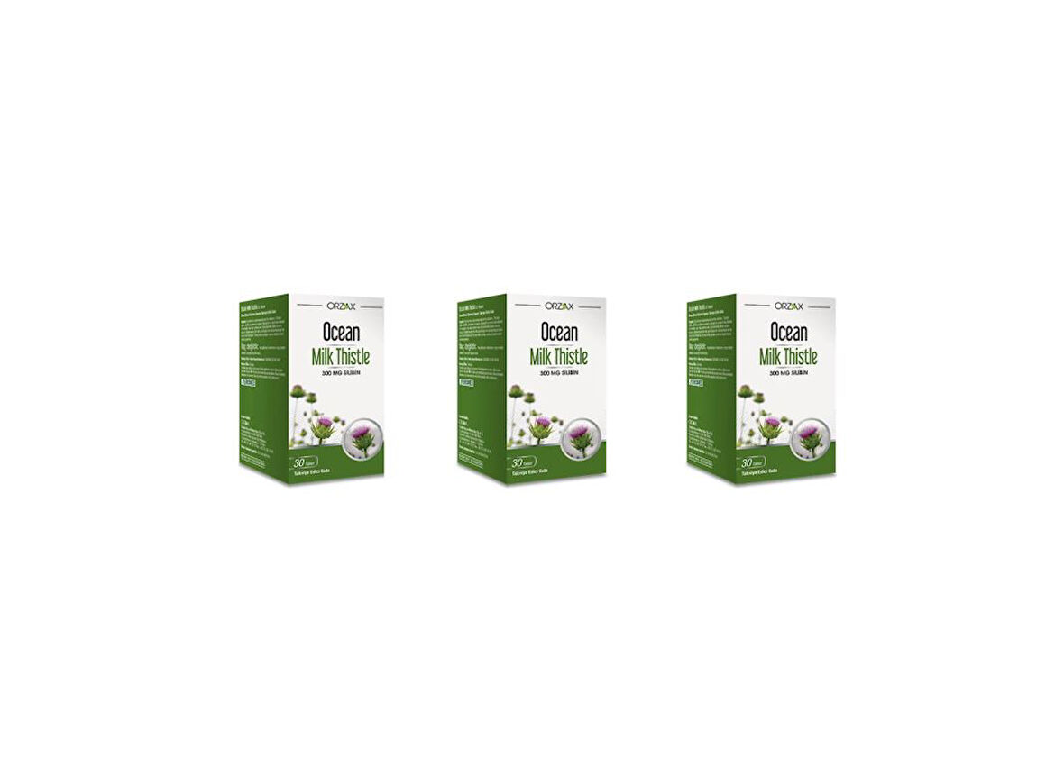 Orzax Ocean Milk Thistle 30 Tablet 3'lü Paket