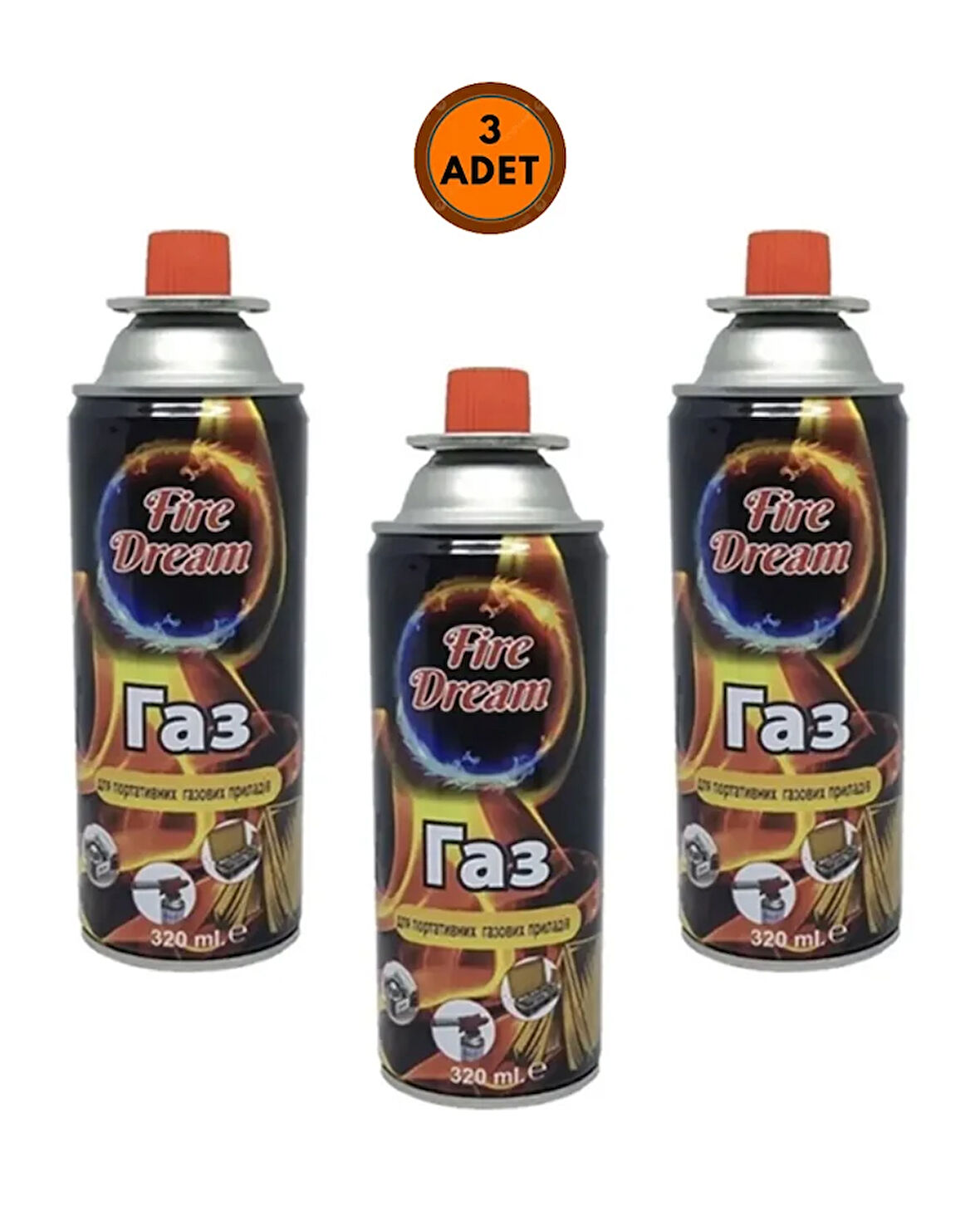 3 Adet Fire Dream Gaz Kartuşu