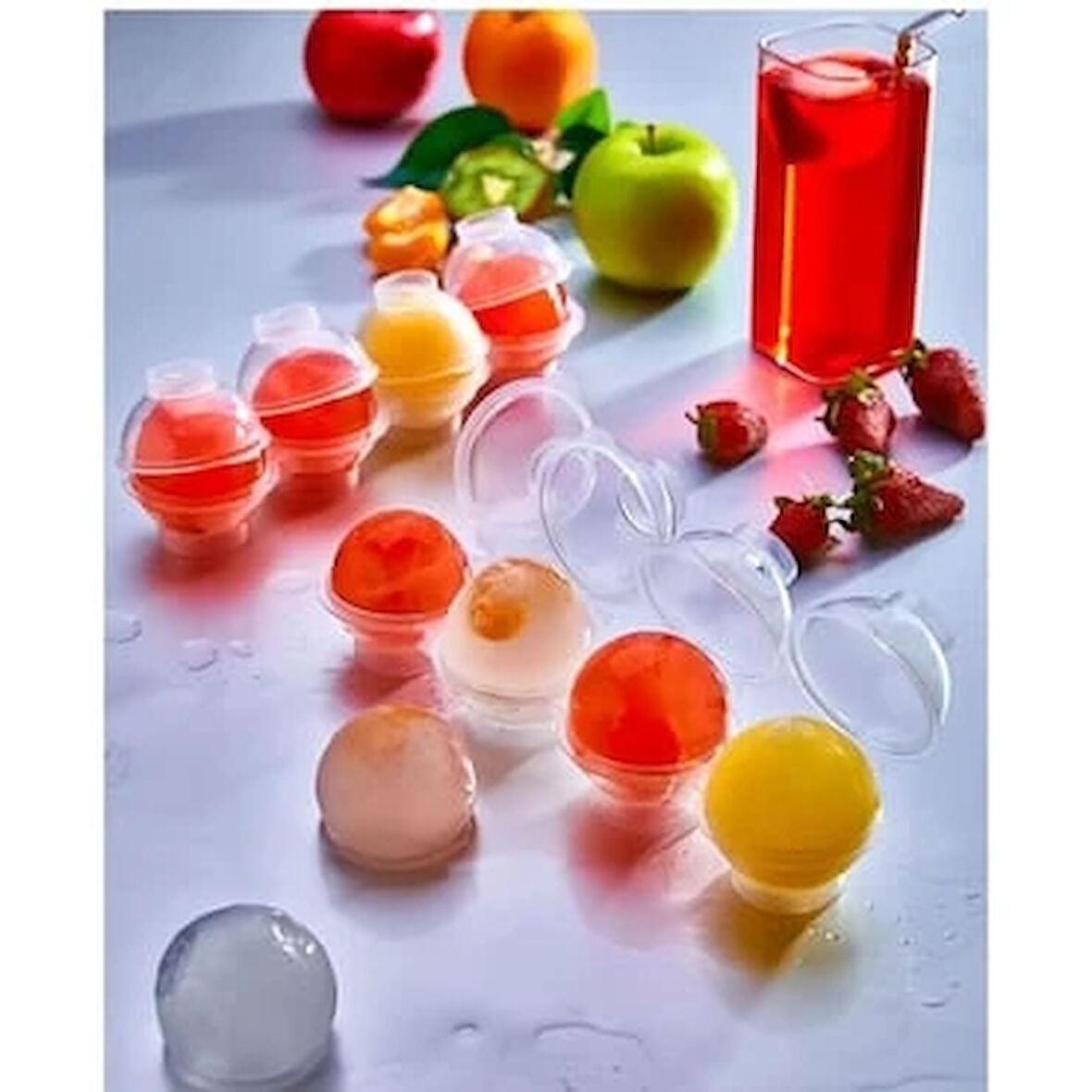 2 Adet Küre Buz Topu Sihirli 4lü Küre Buz Kalıbı
