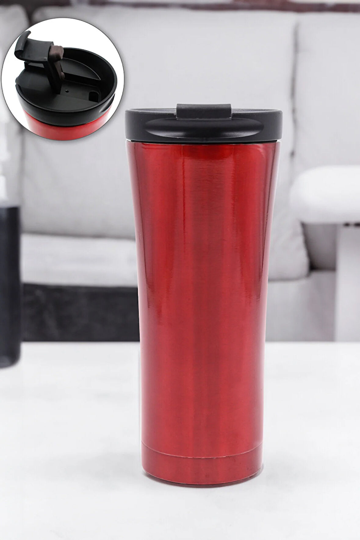 Kırmızı 500ml Çelik Termos