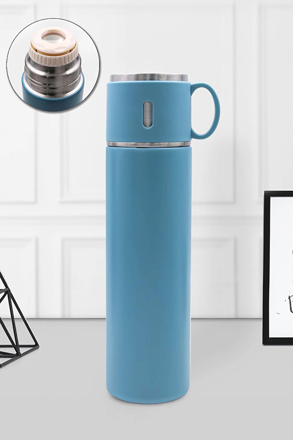 Bardaklı 580 ML Çelik Termos