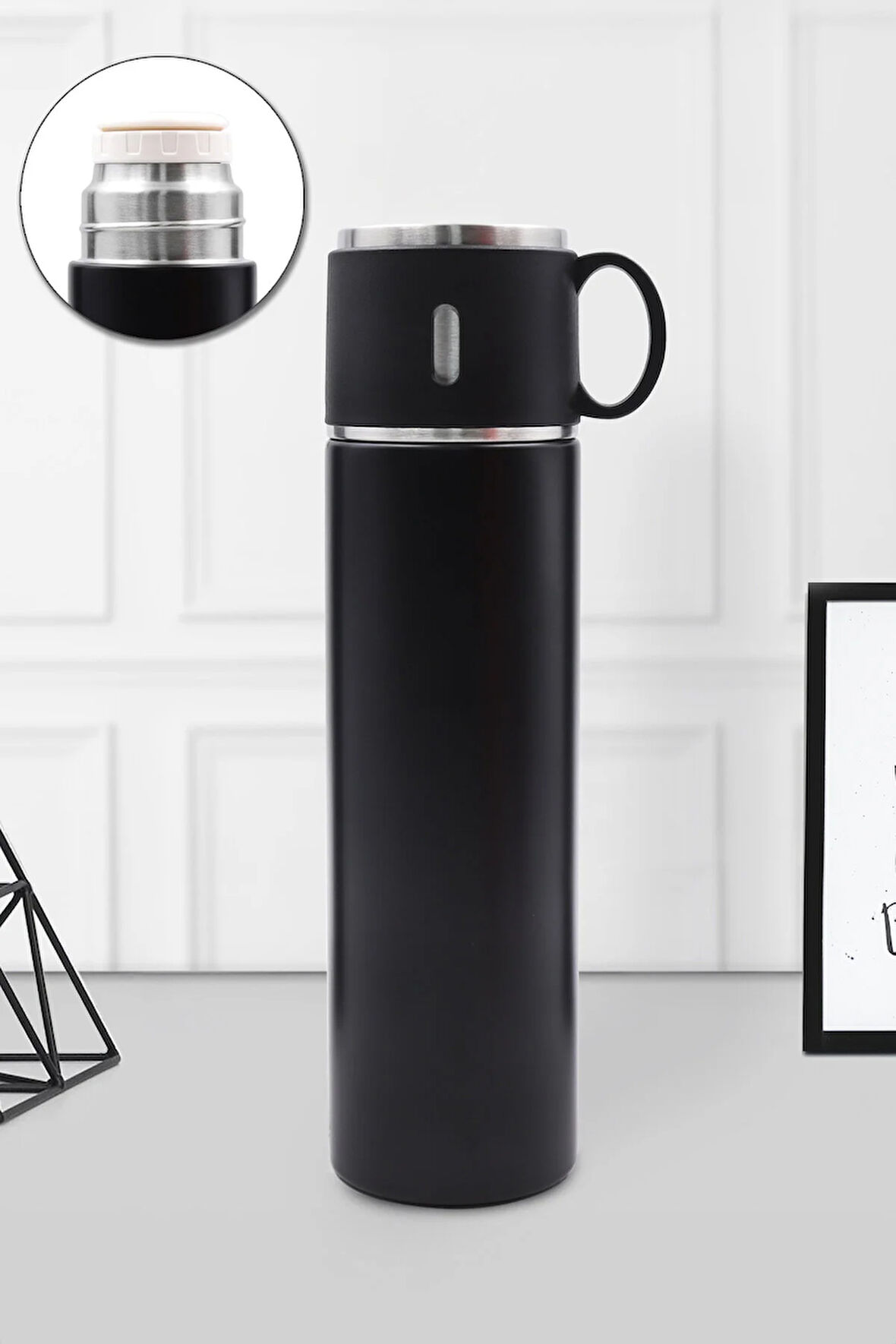 Bardaklı 580 ML Çelik Termos