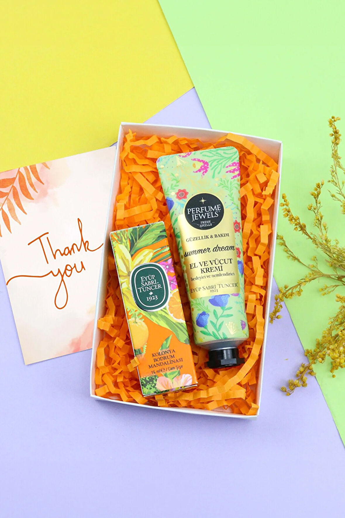 Eyüp Sabri Tuncer El ve Vücut Kremi & Eyüp Sabri Tuncer Mini Kolonya Hediye Seti