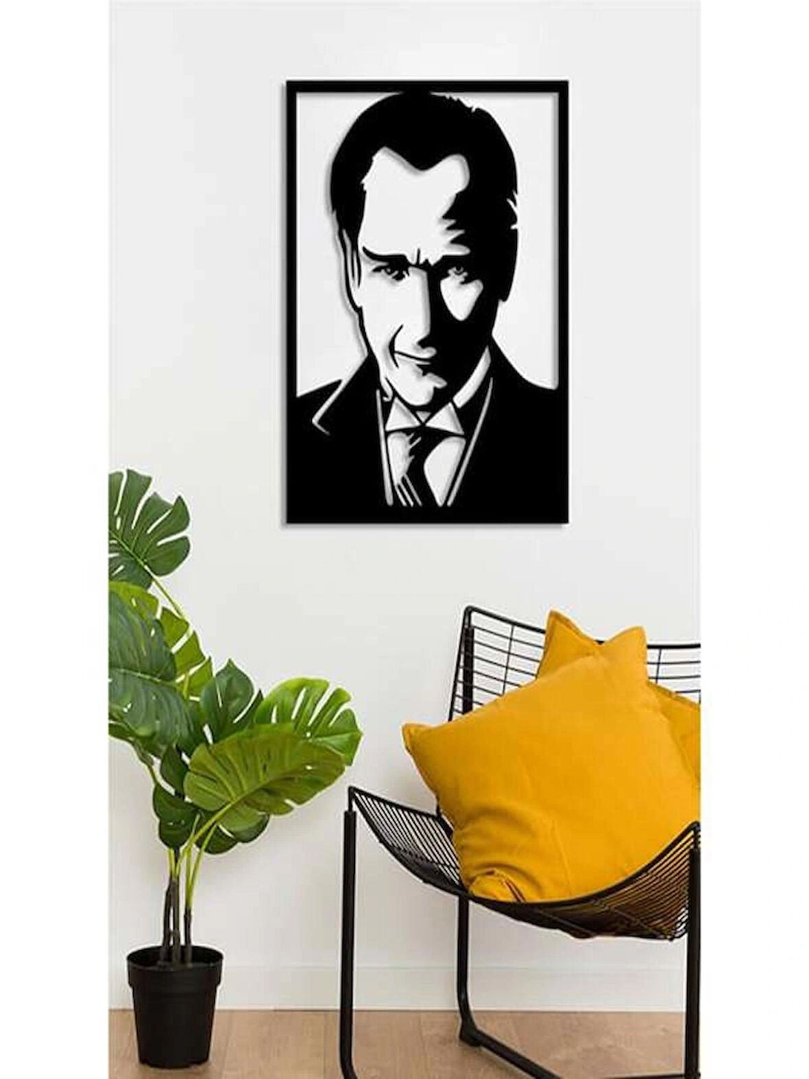 Ahşap Lazer Kesim Atatürk Portre Duvar Dekoru