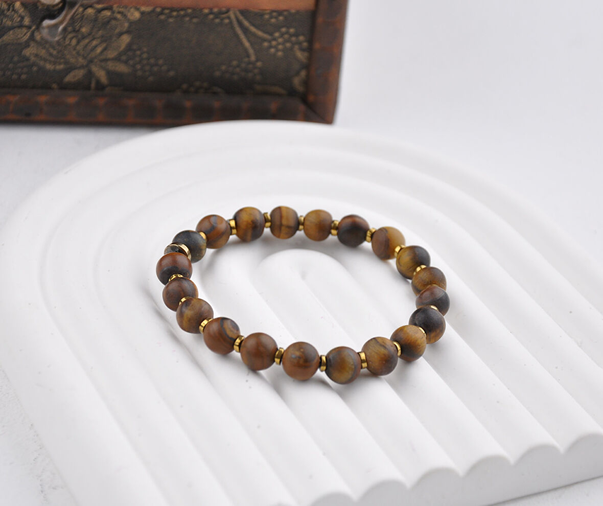 10 MM Akik Doğal Taş Unisex Bileklik