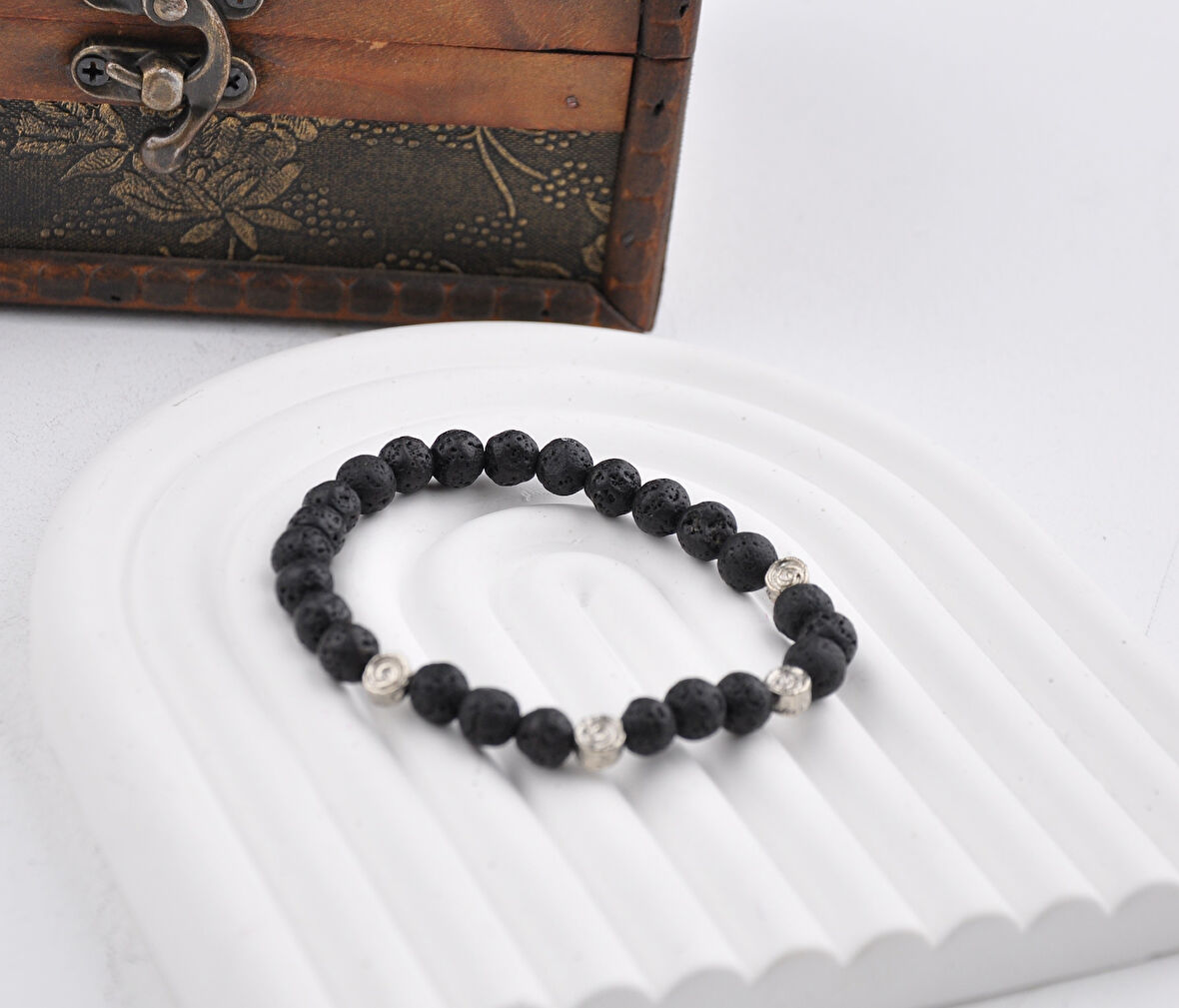 10 MM Lav Taşı Doğal Taş Unisex Bileklik