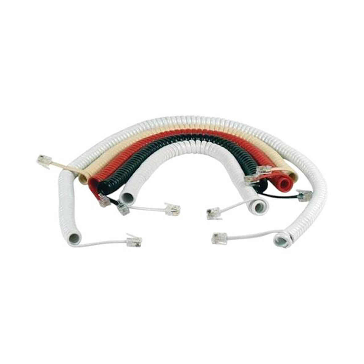 Telefon Spıral Kablo Krem  Hey