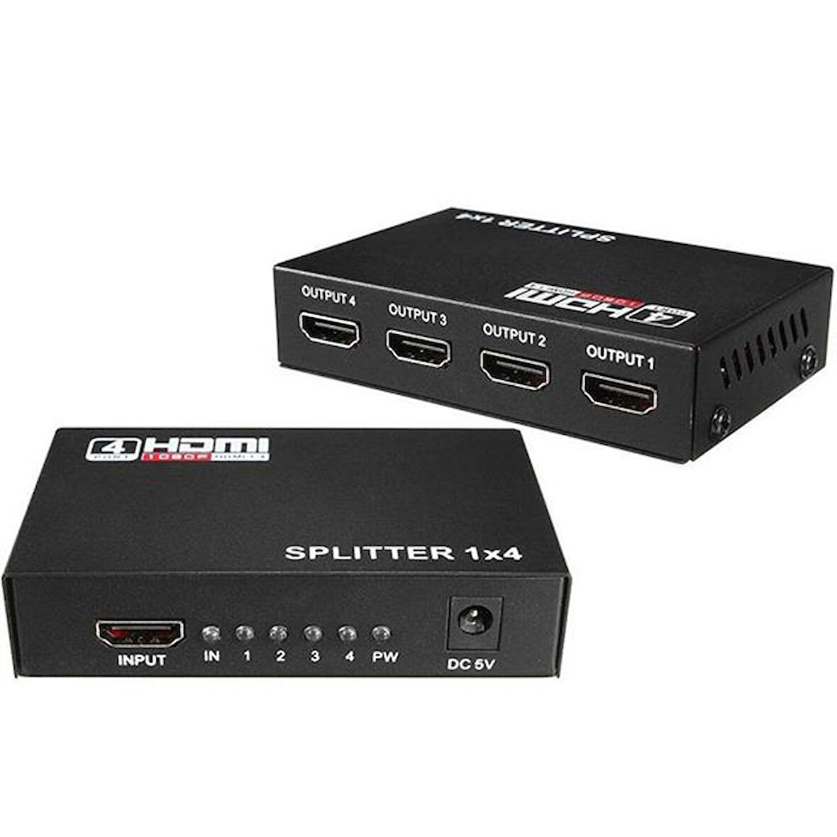 Fully G-538G 1 Giriş 4 Çıkış 3D Destek - 1080P Hdmi Splitter
