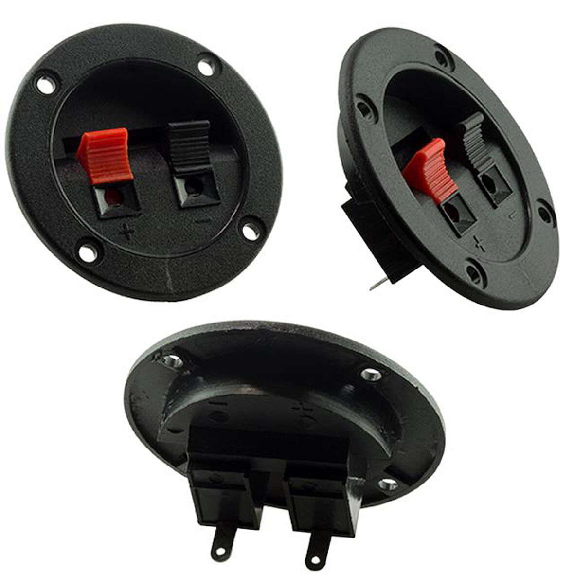 Powermaster Pm-17386 İkili Yuvarlak Hoparlör Terminali İç Çapı: 40mm / Dış Çapı: 65mm