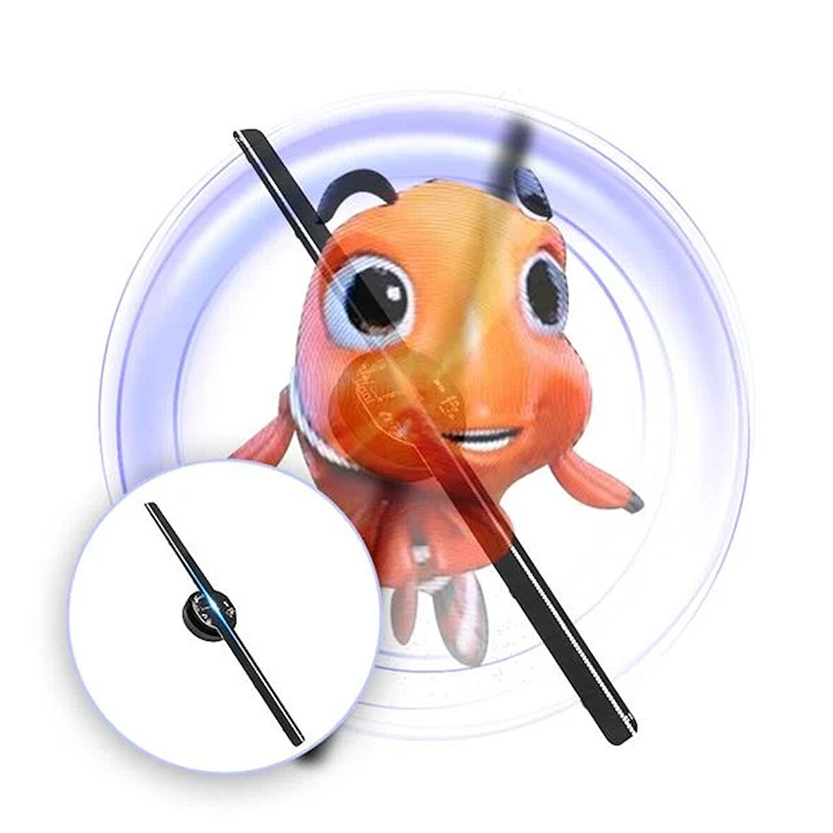 Powermaster F-2 12 Volt 170 Derece Görüş Açılı 430 Mm X 430 Mm X 39 Mm Smart 3d Hologram Fan