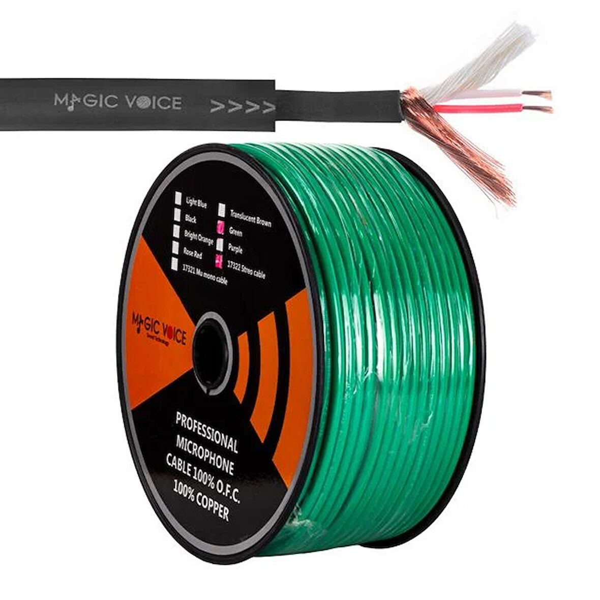 Magicvoice Mi Krofon Kablosu Stereo 1. Kali Te 100 Metre Yeşil