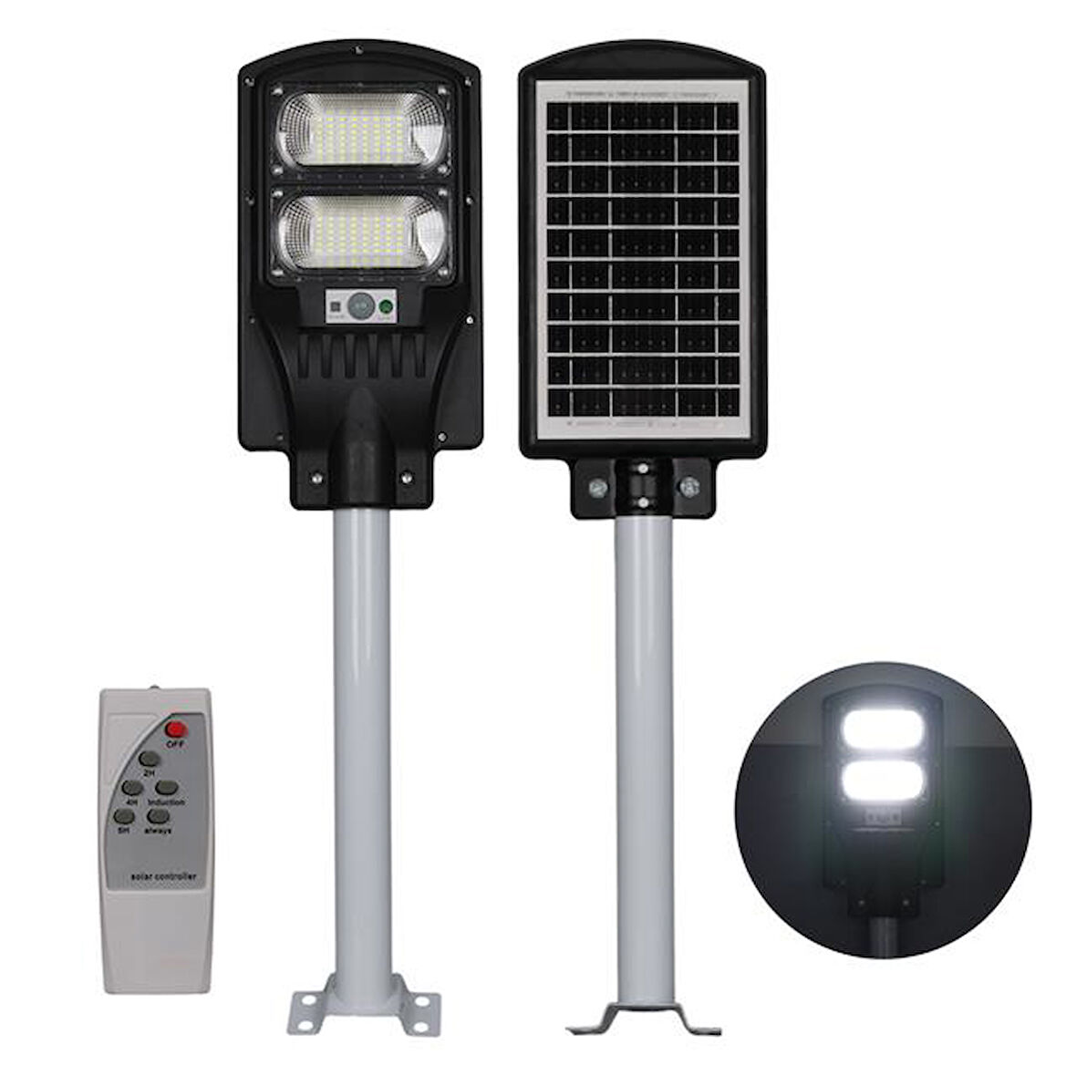 Powermaster Pm-23012 Solar Ledli Kumandalı Sokak Aydınlatması 200 Watt Sokak Lambası