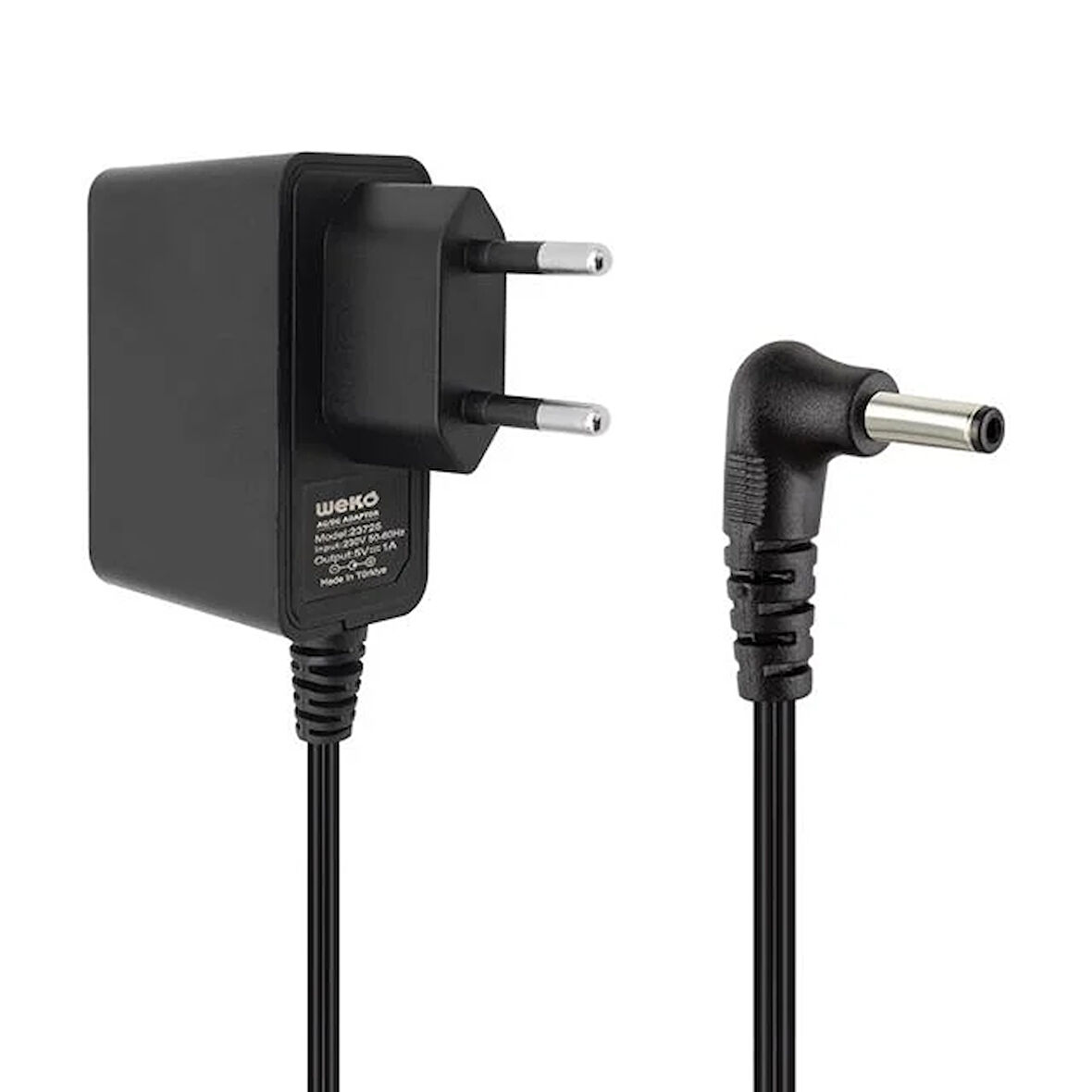 Weko 5 Volt - 1 Amper 3.5 1.35 Uçlu Yerli Üretim Plastik Kasa Priz Tipi Adaptör