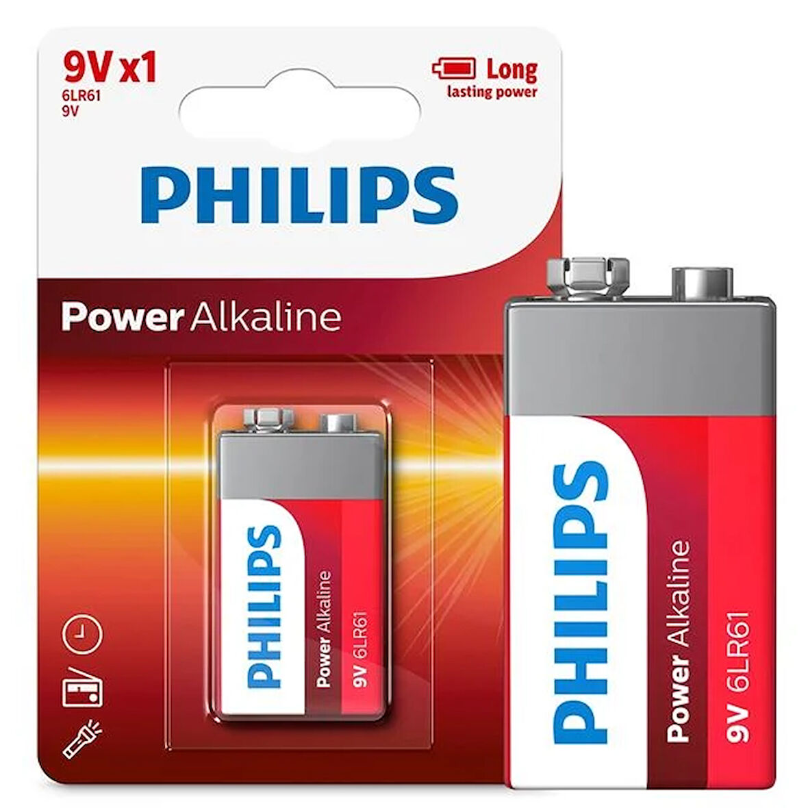 Philips 6lr61-p1b 9 Volt Power Alkalin Pil Tekli