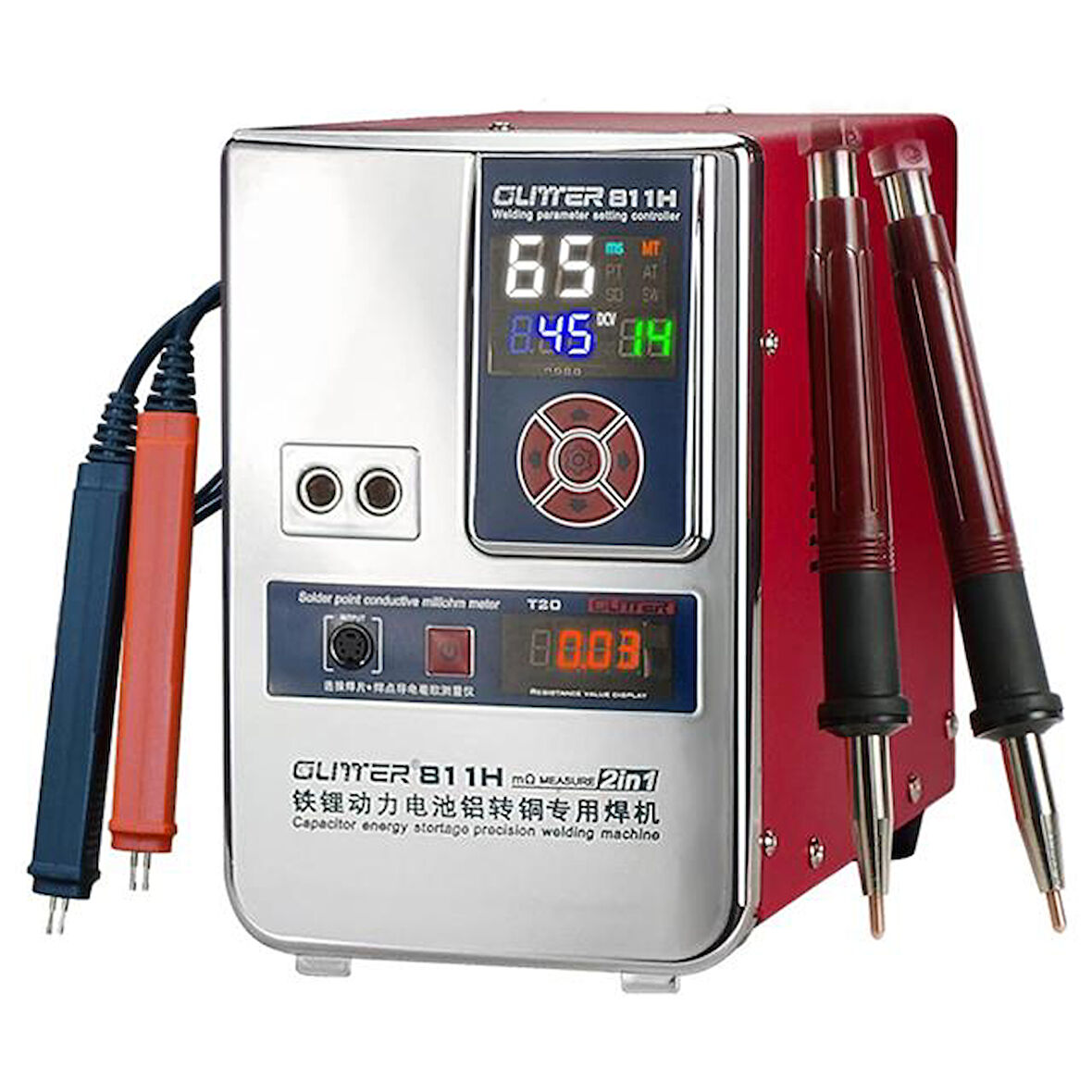 Glitter 811h Şarjlı Pil Profesyonel Bakır - Nikel Punta Kaynak Makinesi 36kw/42kw Aralığı 7000a